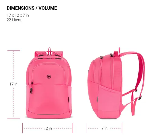 Mochila Swissgear Orientation Rosa Para Portátil De 16 Pulga