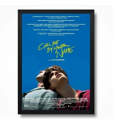 Cuadro Call Me By Your Name Marco Con Vidrio 35x50