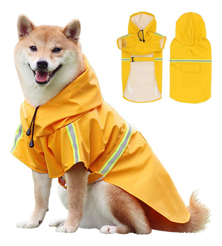 Azuldimen Impermeable Para Perros Chaqueta De Lluvia Ligera