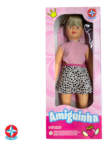 Boneca Infantil Grande Amiguinha Estrela Original 80cm