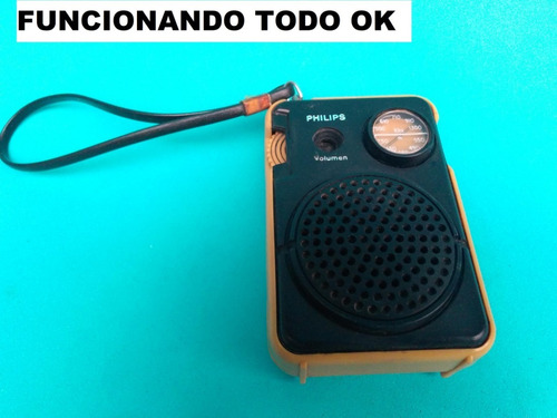 Electromania: Radio Bolsillo Philips Funcionando Negro