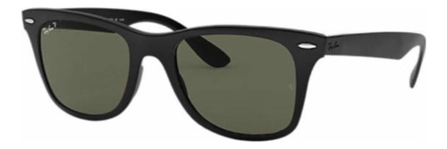 Anteojos De Sol Wayfarer  Liteforce 4195 Negro Mate/verde