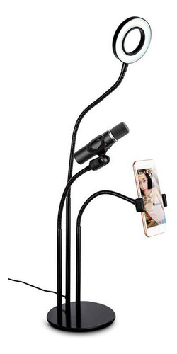 Soporte 3 En 1 Selfie Aro De Luz Led Para Live Stream/makeup