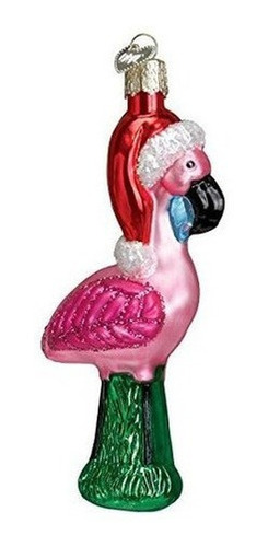 Viejo Mundo De Navidad Yarda Flamenco Vidrio Soplado Ornamen