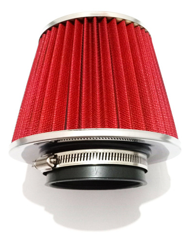Filtro Deportivo Bi-cónico Alto Rendimiento Rojo