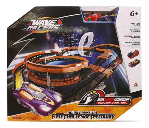 Pista Tipo Hotwheels | Wave Racers Epic Challenge Speedway Azul