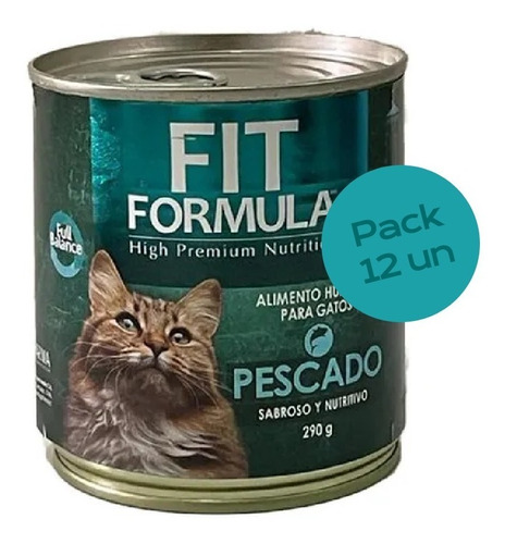 Fit Formula Lata Gato Pescado 290gr Pack 12un Mp