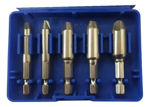 Set Juego 5 Extractor Tornillos Y 5 Macho Roscar Ruhlmann