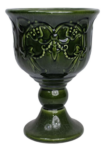Vaso Taça G Verde | 20 Larg X 28 Alt X 20 Prof