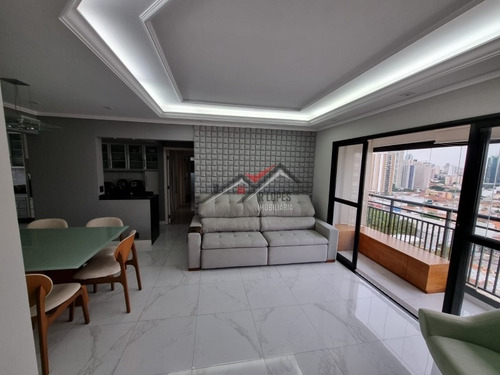 Imagem 4 de 30 de Lindo Apartamento Mobiliado Para Venda No Bairro Tatuapé, 4 Dorm, 4 Vagas, 120 M - 2557