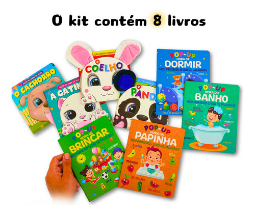 Kit Livro Infantil Historias Divertidas Com Desenhos 3d Livro Pop Up Imagens Que Saltam Livro Ilustrativo Cores Vivas Educativo Capa Almofadada  