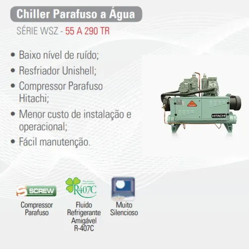Chiller Hitachi 110tr Rcu110wsz4b5z Condensação A Água | MercadoLivre