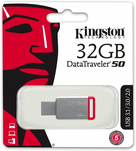 Pendrive Kingston 32gb Datatraveler Dt50 Usb 3.0 Metal Amv