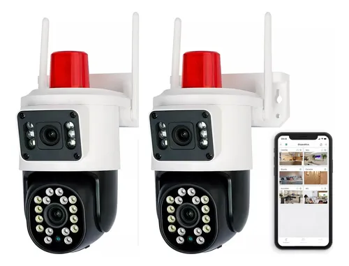 comprar Kit 2 Câmeras De Segurança A28 Wi-fi Smart Dupla Lente 3mp V