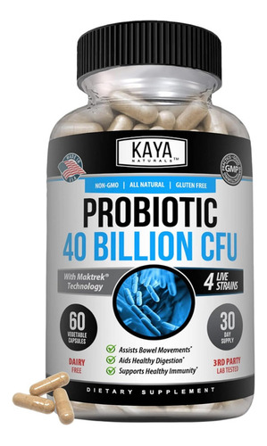 Kaya Naturals Probiótico 60 Mil Millones De Ufc | Probióti