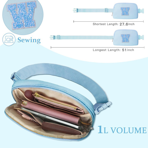 Coshaysoo Bag Inicial Bolsa De Cintura Pequeña Pack Purse Un