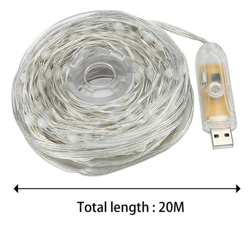Luces De Hadas De Alambre De Cobre Ligero Diy Ip68 20 Metros