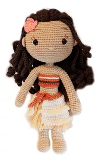 Muñeca Moana De Disney En Crochet 26 Cm