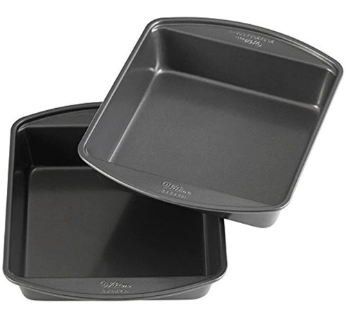 Wilton Perfect Results Nonstick Square Cake Pans 8inch Multi