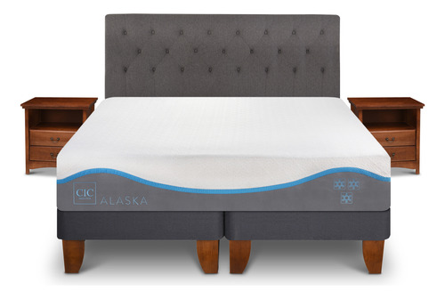 Cama Europea Alaska King + Set Kavery