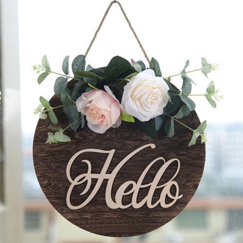 30cm Flor Olá Sinal De Boas-vindas Grinaldas Rosa
