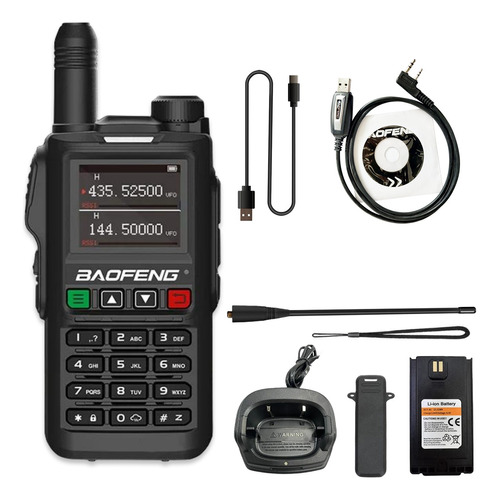 Ham Radio Comunicador Gps 10w Am/fm Uhf/vhf Lcd Usbc Policía