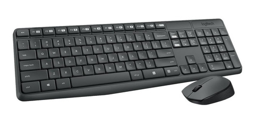 Imagem 2 de 4 de Kit de teclado e mouse sem fio Logitech MK235 Português Brasil de cor cinza