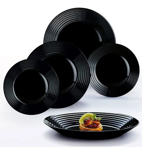 Vajilla luminarc negra hot sale