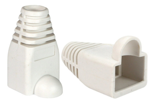 100 Pz Bota Capuchón Protector Blanco Para Plug Rj45