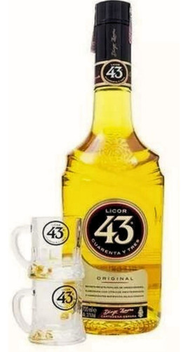 Licor Diego Zamora 43 Kit Com 2 Mini Canecas 700ml Original