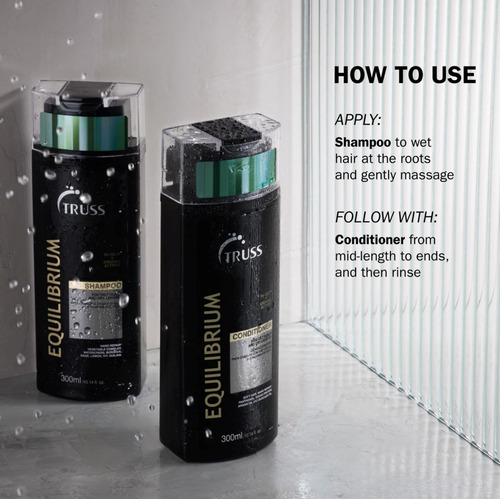 Truss Equilibrium Shampoo & Acond 300ml / Cuero Cab Graso