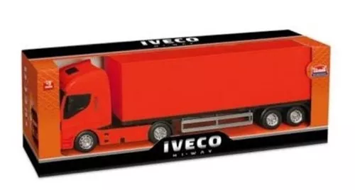 Caminhao bau iveco hi way usual brinquedos usual plastic