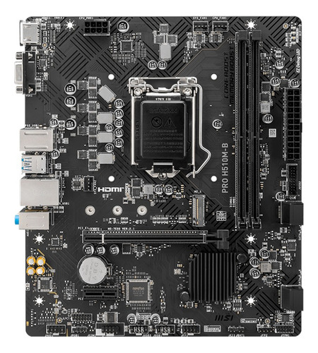 Motherboard Msi H510m-b Pro 11°gen 1200  1 Color Negro