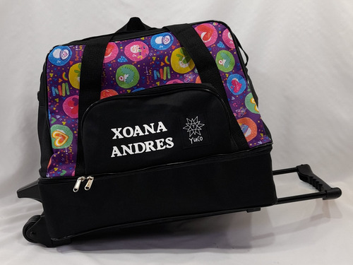 Imagen 3 de 10 de Bolso Cajon Patin Artistico Carrito Estampa (personalizable)