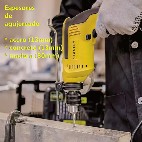 Taladro Percutor Electrico Stanley Agujereadora Sdh700k Amarillo