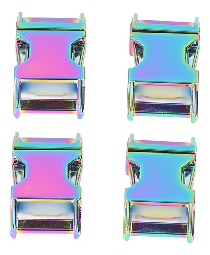 Side Release Buckle 4pcs 25x47mm Zinc Alloy Glossy Wide