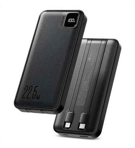 Power Bank 10000 mah Turbo 22.5w Carregador Portátil Display Digital Usb C Universal iPhone Samsung Xiaomi Motorola Audiophile