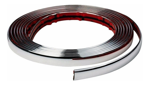 Imagen 1 de 5 de Bagueta Moldura Cromada Tunning Base Adhesiva 40mm X 8m