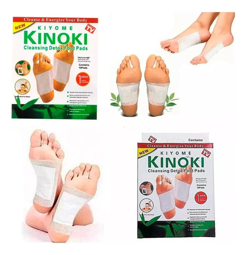 10 Parches Desintoxicantes Kinoki Para Pies Cuerpo Detox