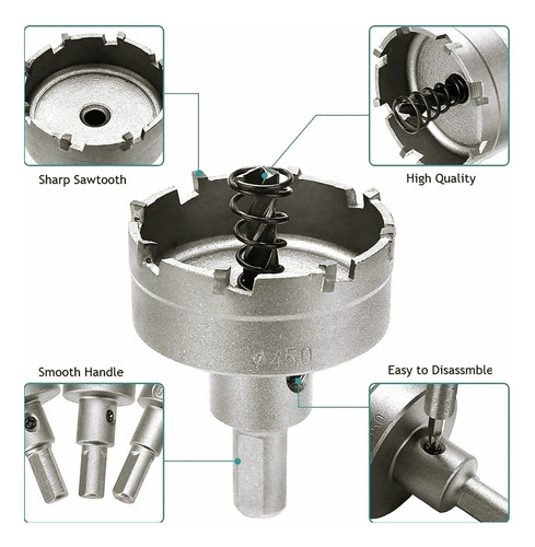 Broca Sacabocado Para Perforar Metales Duros 100mm (4pulg)