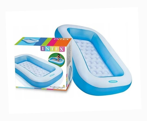 Imagen 6 de 9 de Piscina Con Pelotas Piso Inflable Intex 166 Cms + Inflador