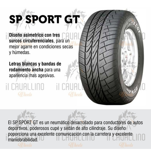 Neumatico Dunlop Sport Gt 275 60 R15 107s Cavallino