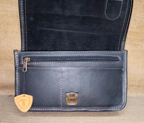 Cartera De Mano Portadocumentos De Cuero Legítimo Hombre