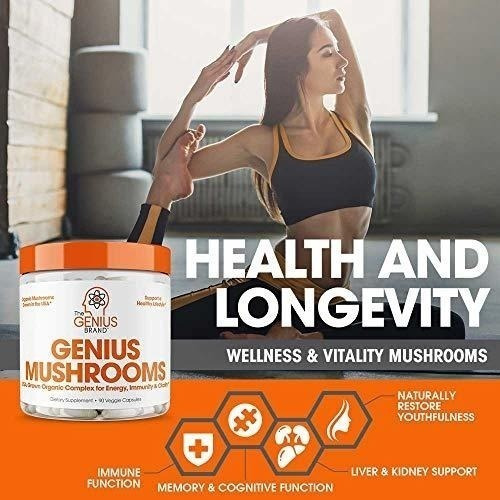 Imagen 3 de 5 de Genius Mushroom - Melena De León, 90 Píldoras Vegetales