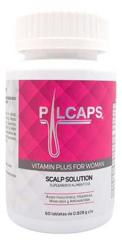 Colágeno Queratina Ácido Hialurónico Pilcaps Cabello Y Uñas