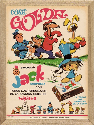 Golosinas  Jack Chocolatin, Cuadro, Poster, Publicidad  P164