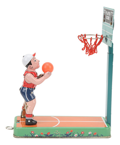 ( Juego De Baloncesto Wind Up Toy Clockwork Score, De Lata
