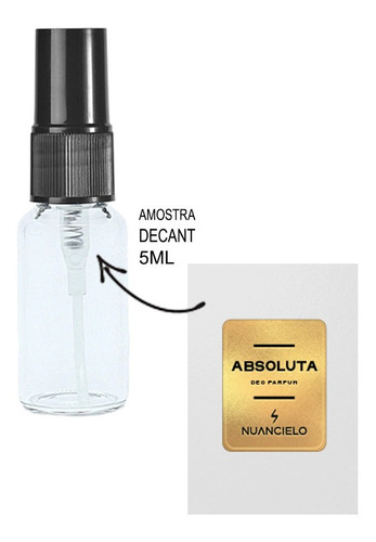 Imagem 1 de 2 de Decant 5ml - Perfume Absoluta Nuancie - Amostra Vidro Spray