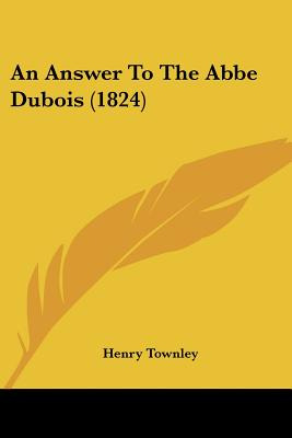 Libro An Answer To The Abbe Dubois (1824) - Townley, Henry