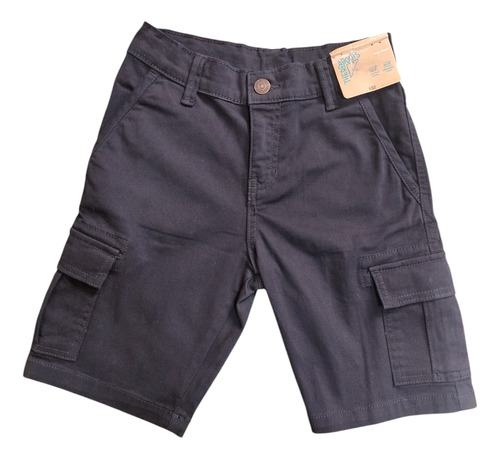 Bermuda Cargo There Abouts Niño Talla 7 Algodón Color Negro